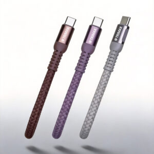 Tricolor braided data cable